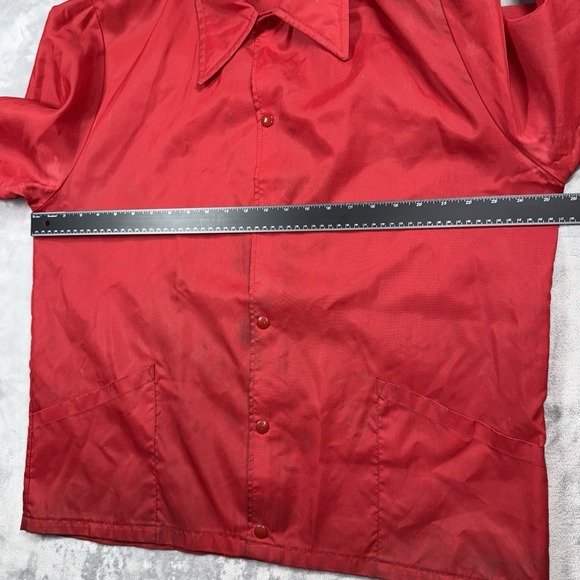 Holloway XL Windbreaker Jacket Mens Red Silver Spring Speedway Vintage Racing - Picture 3 of 12